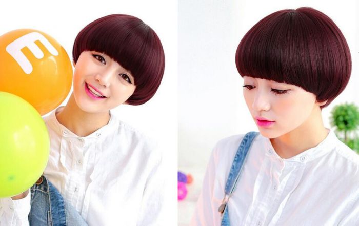 时尚又可爱的蘑菇头短发发型图片女生篇
